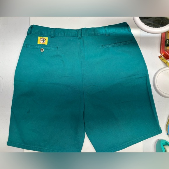 Duck Head Men’s Classic Pleated Cotton Shorts, Waist 38, Teal, Vintage - Picture 6 of 6